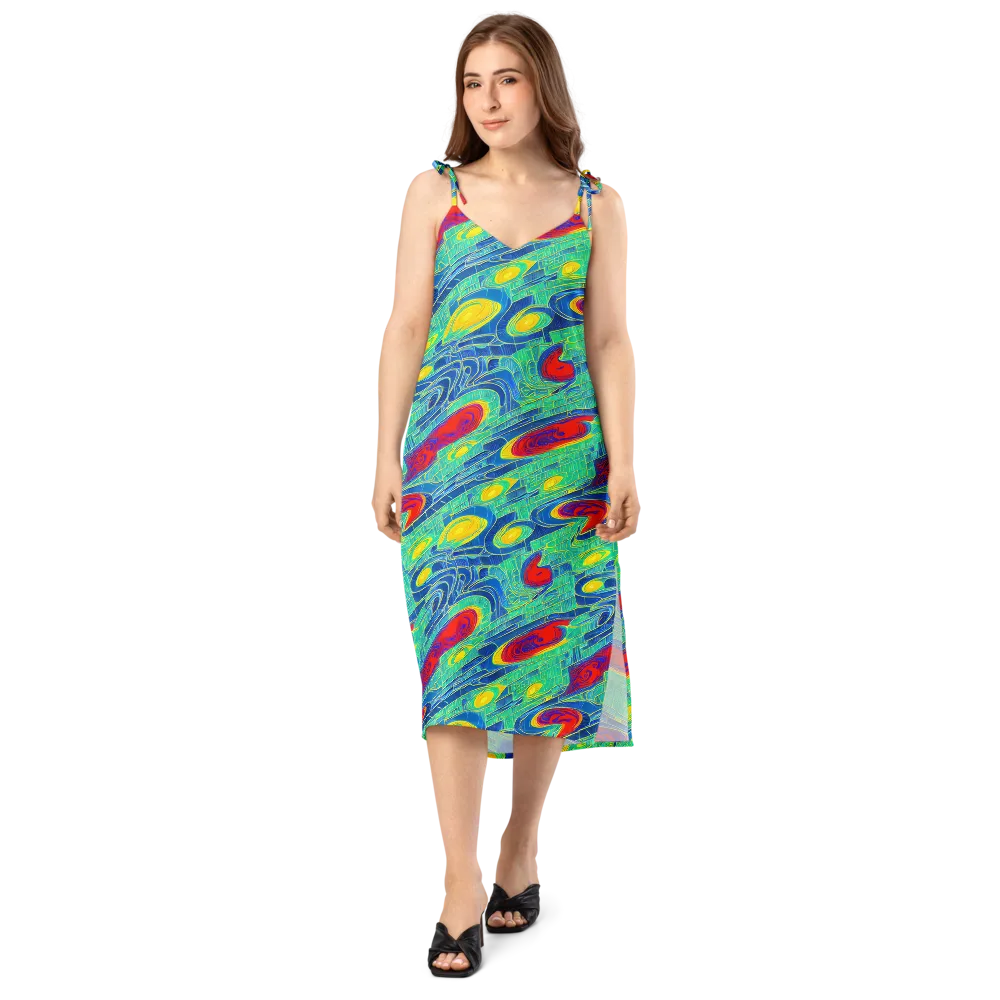 Neon Raceway on Slip Dress — Front