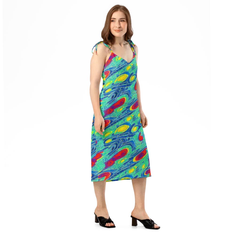 Neon Raceway on Slip Dress — Right Front