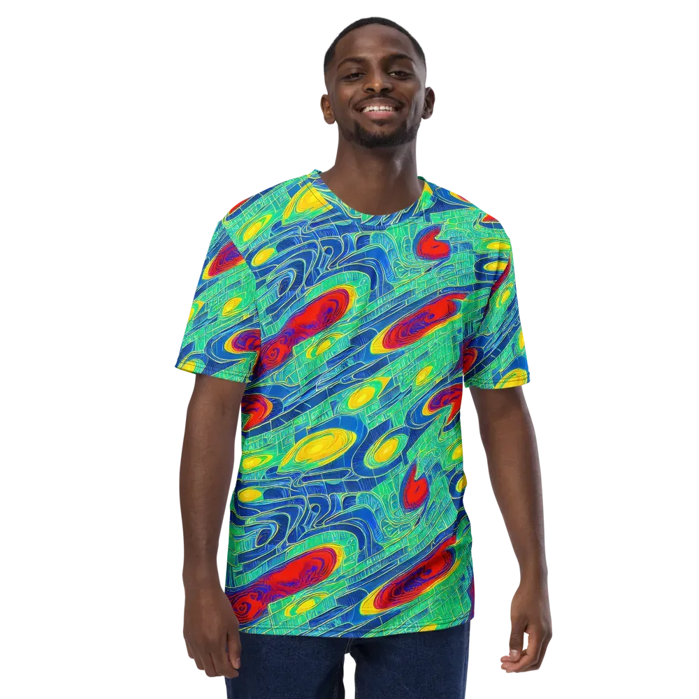 Neon Raceway on Men's Crew Neck T-Shirt — Front