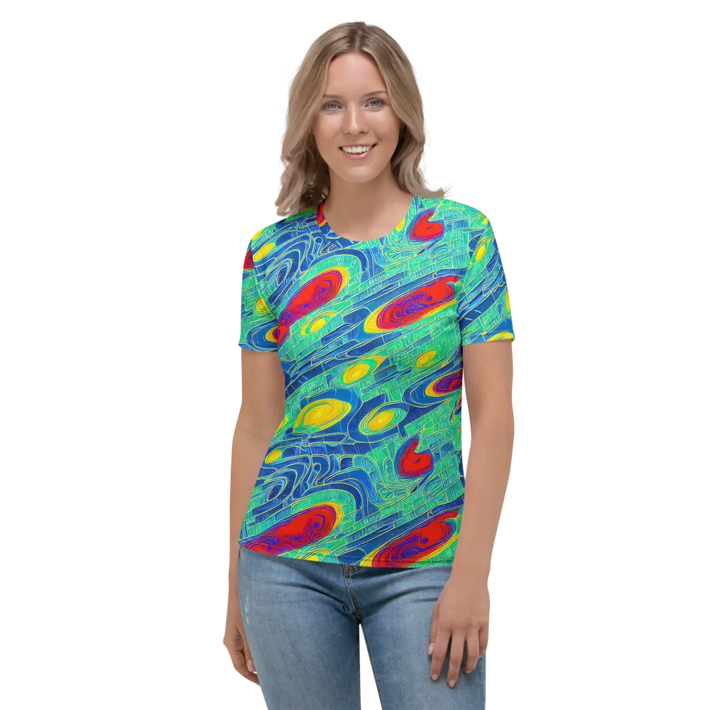 Neon Raceway on Women's Crew Neck T-Shirt — Front