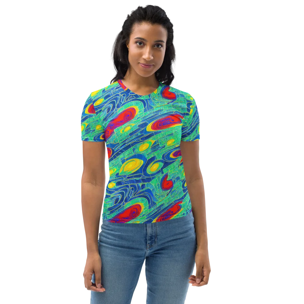 Neon Raceway on Women's Crew Neck T-Shirt — Front