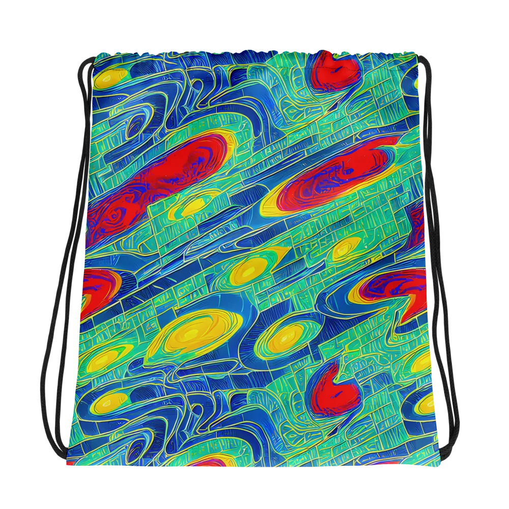 Neon Raceway on Drawstring Bag — Photo