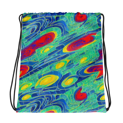 Neon Raceway on a Drawstring Bag
