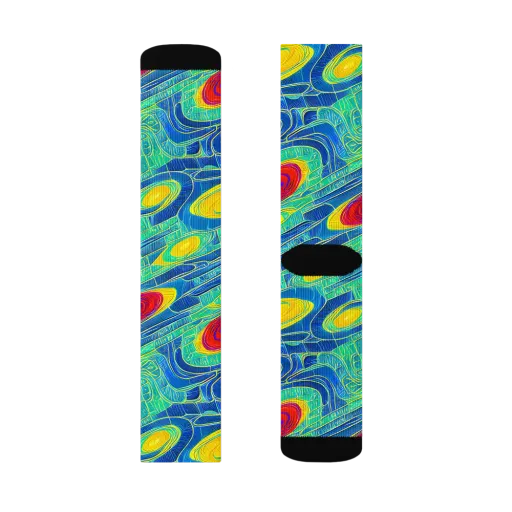 Neon Raceway on a Socks