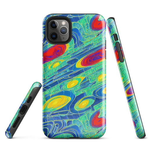 Neon Raceway on a Tough Case for iPhone®