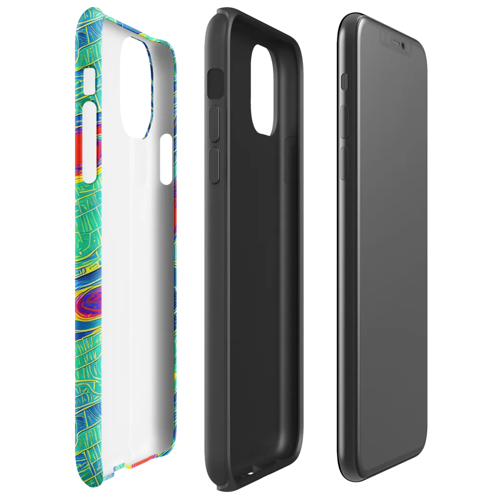 Neon Raceway on Tough Case for iPhone® — Right