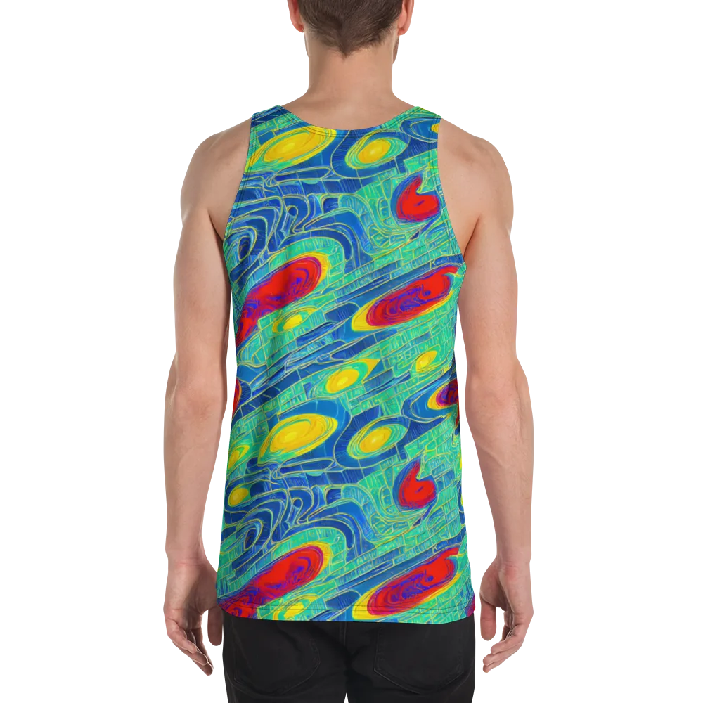 Neon Raceway on Men's Tank Top — Back
