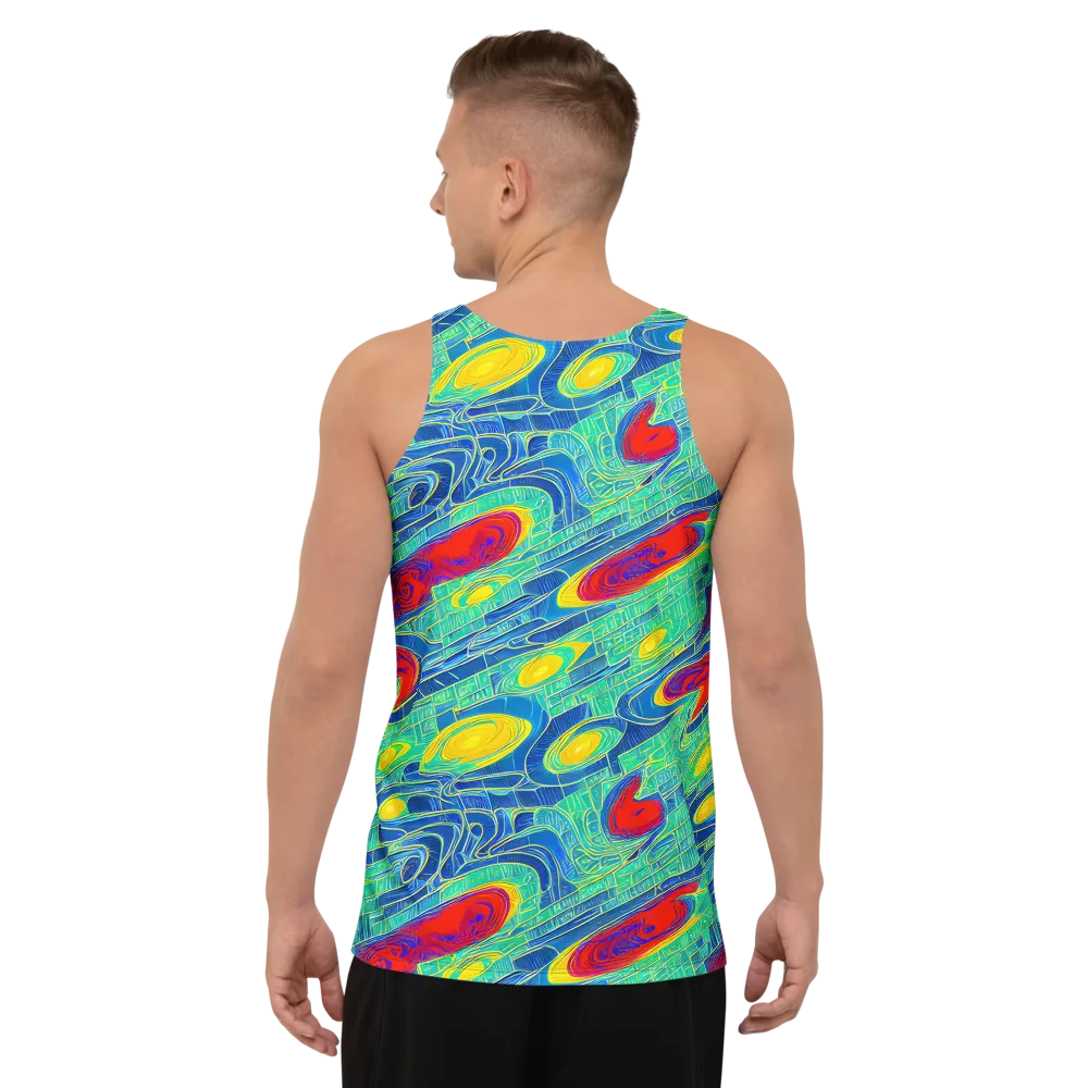 Neon Raceway on Men's Tank Top — Back