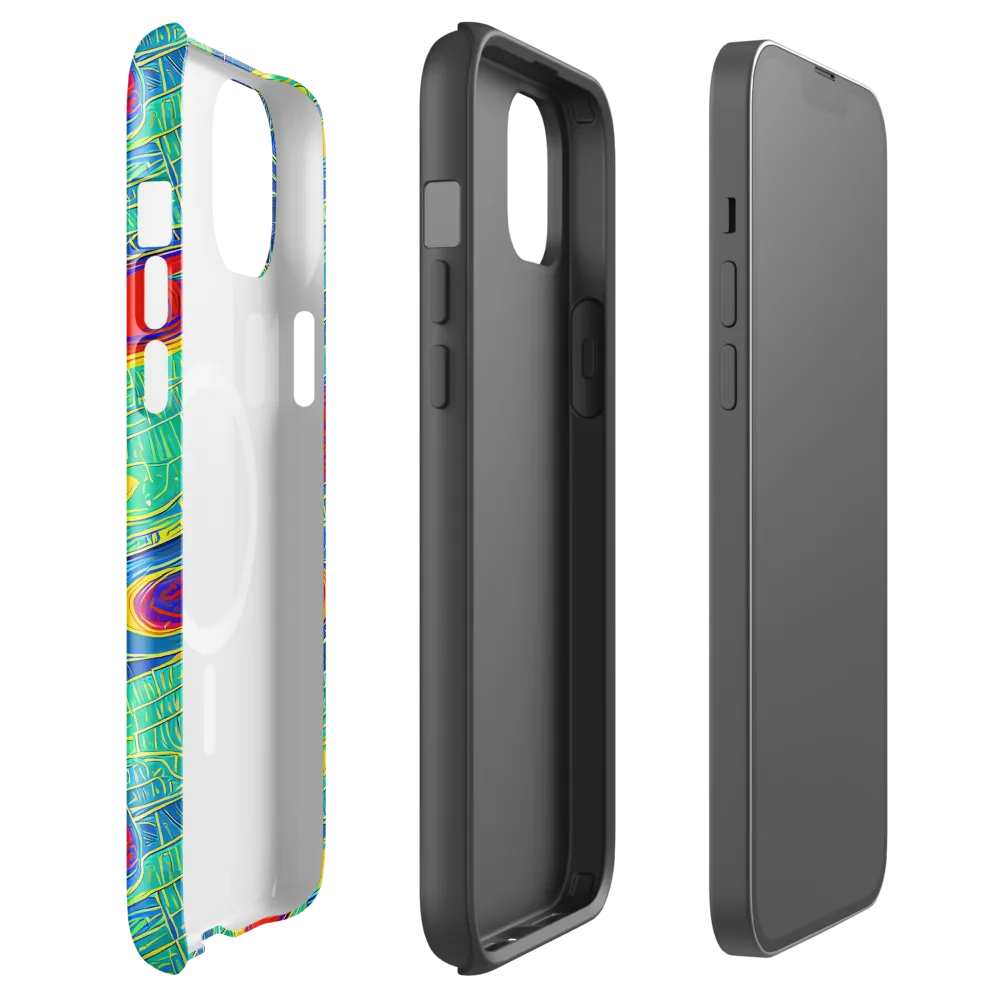 Neon Raceway on MagSafe Tough Case for iPhone® — Front