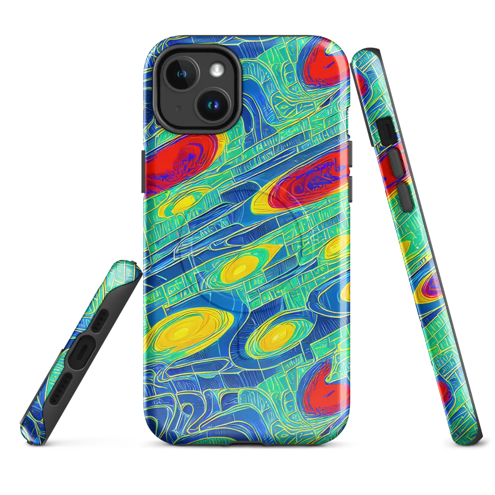 Neon Raceway on MagSafe Tough Case for iPhone® — Front