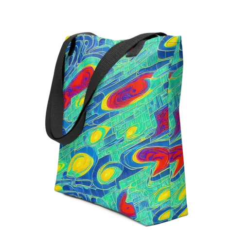 Neon Raceway on a Tote Bag
