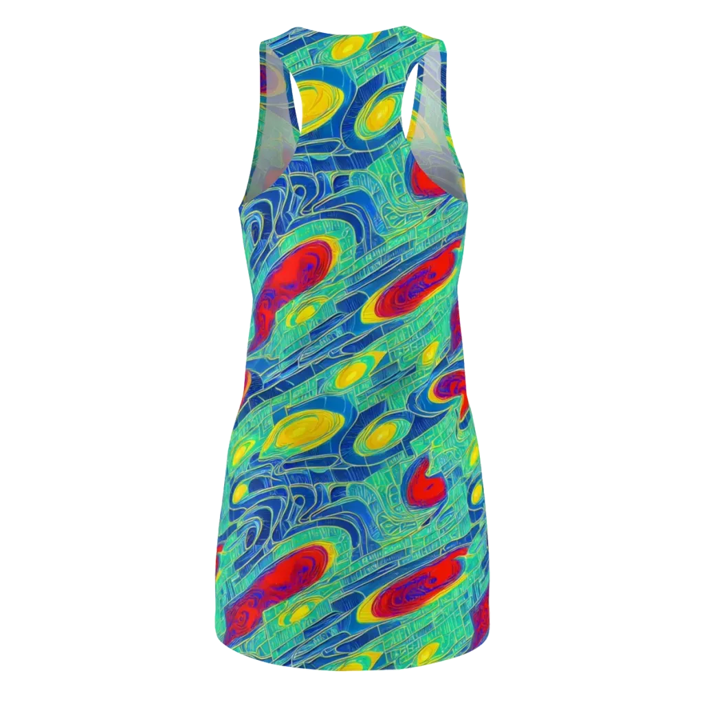 Neon Raceway on Racerback Dress — Back