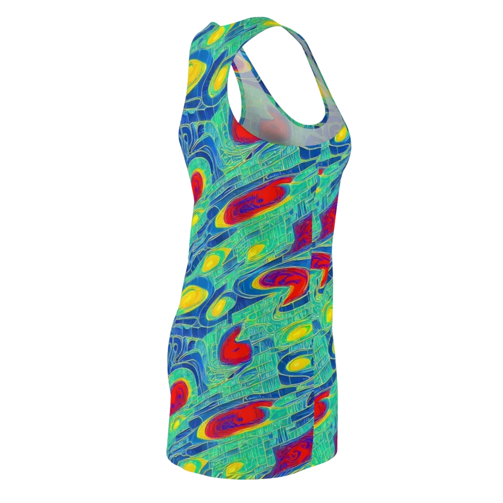 Neon Raceway on Racerback Dress — Back Side