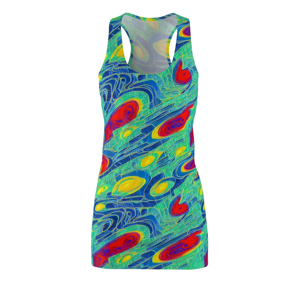 Neon Raceway on Racerback Dress — Front