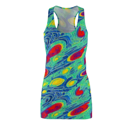 Neon Raceway on a Racerback Dress