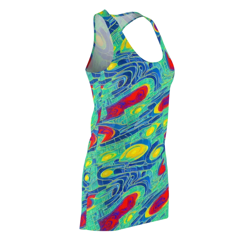 Neon Raceway on Racerback Dress — Front Side