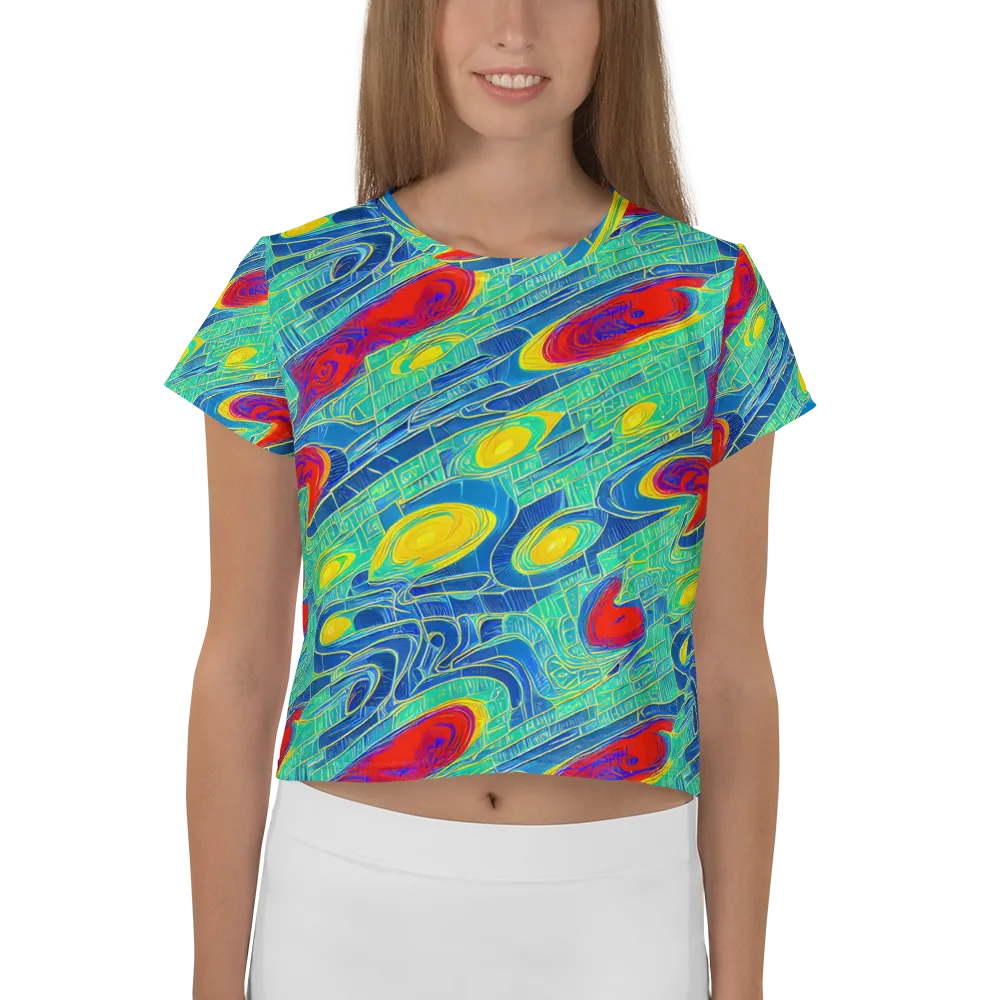 Neon Raceway on Crop Tee — Front