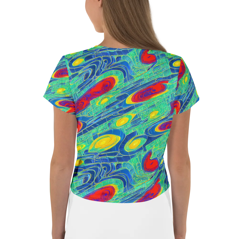 Neon Raceway on Crop Tee — Back