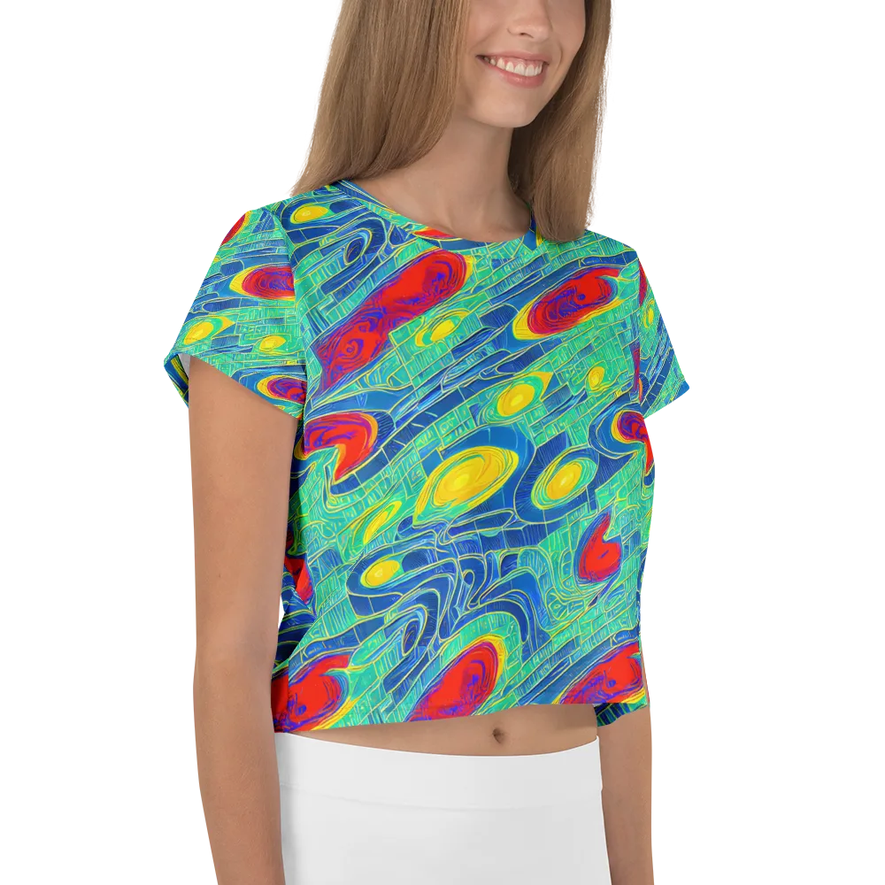 Neon Raceway on Crop Tee — Right