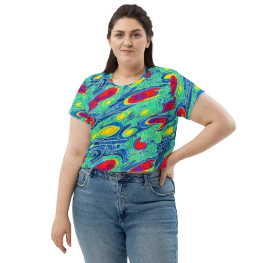 Neon Raceway on a Crop Tee