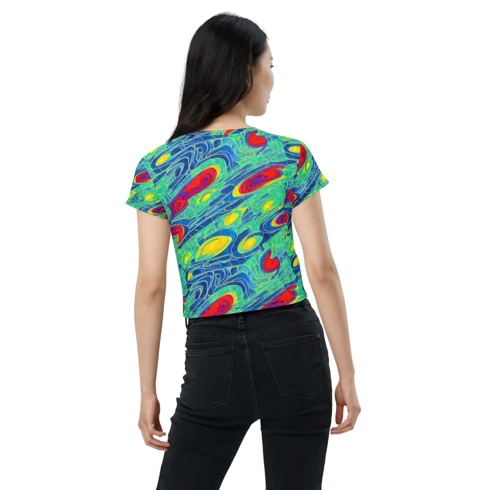 Neon Raceway on Crop Tee — Back