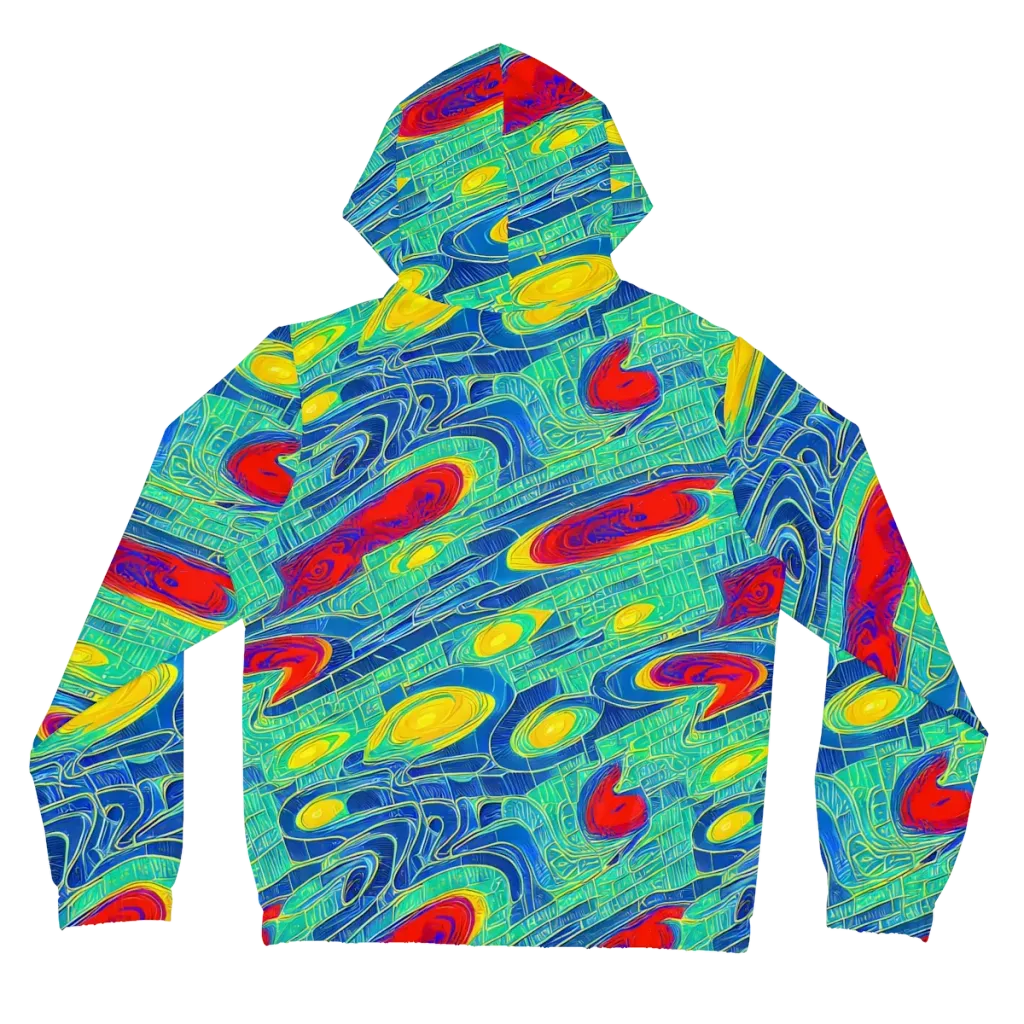 Neon Raceway on Women's Full-Zip Hoodie — Back