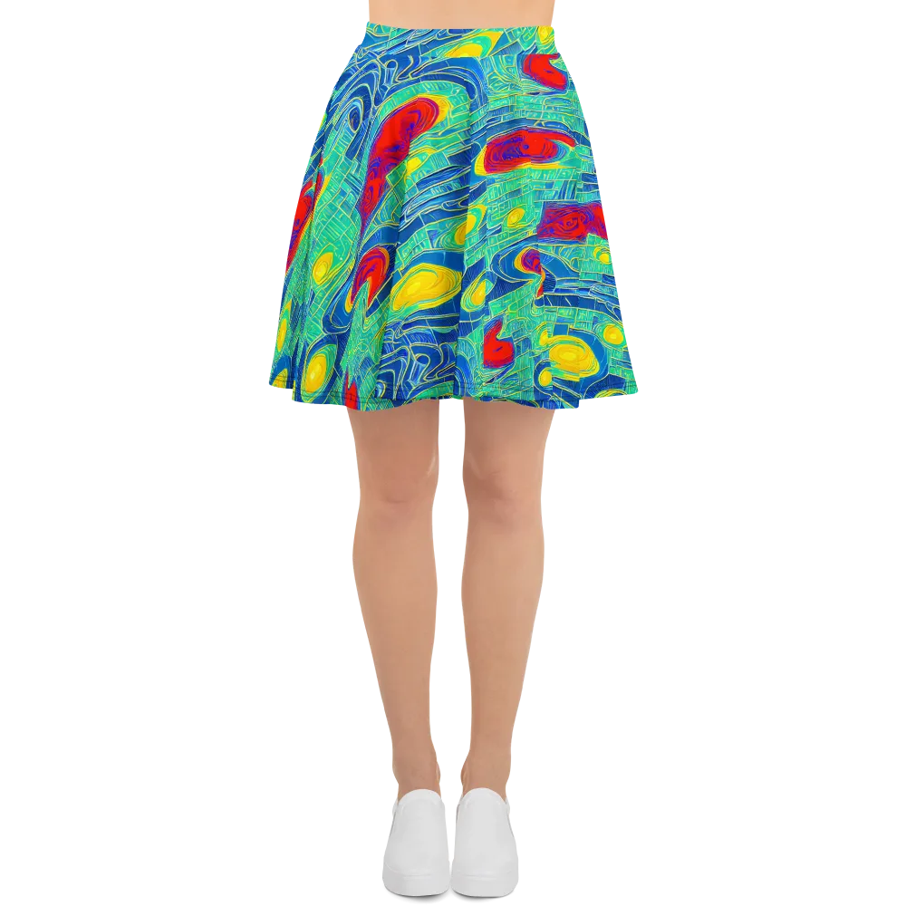Neon Raceway on Skater Skirt — Front