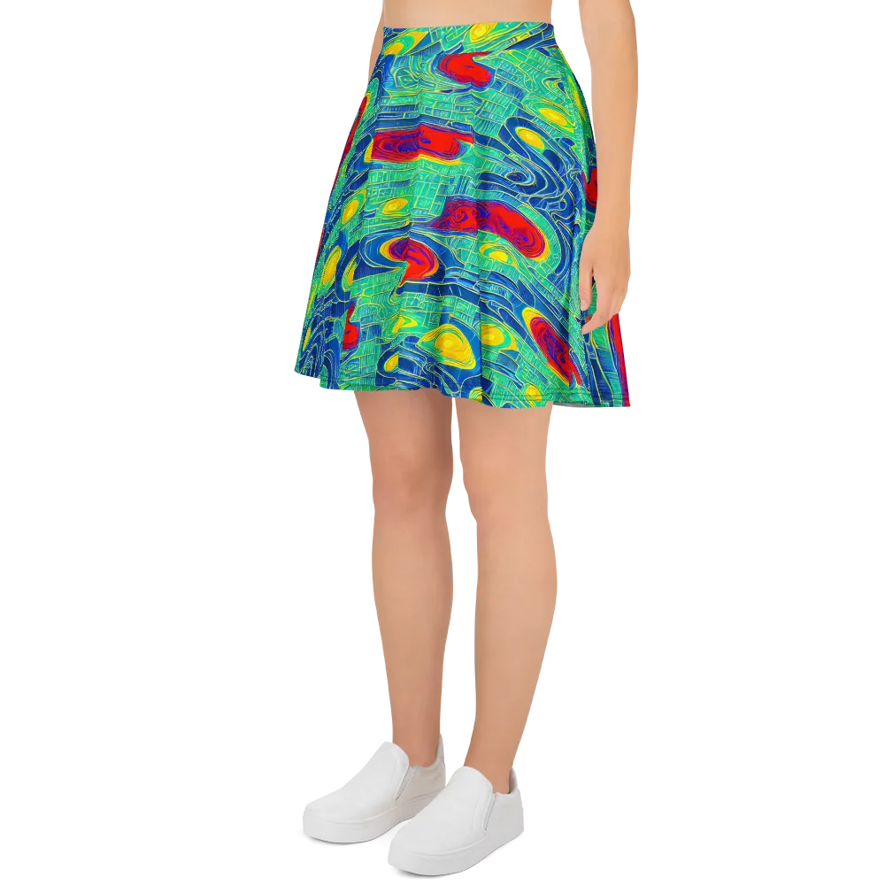 Neon Raceway on Skater Skirt — Left