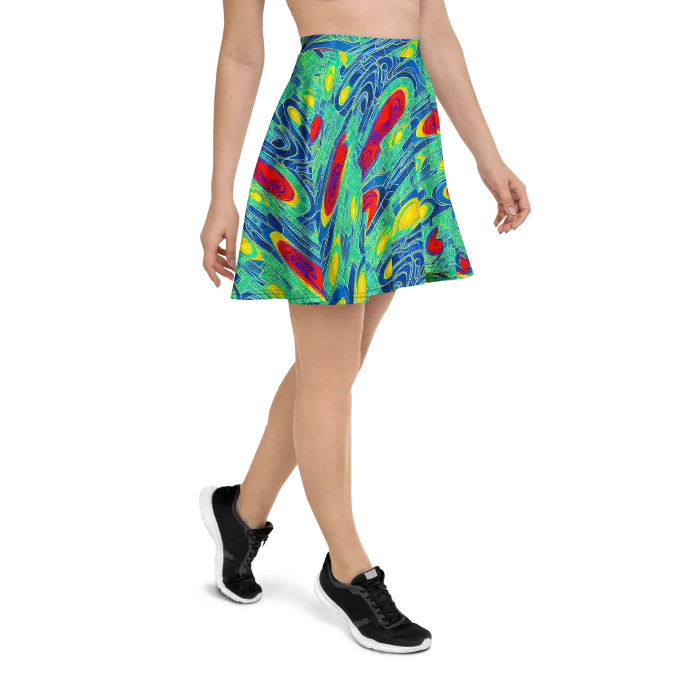 Neon Raceway on Skater Skirt — Right