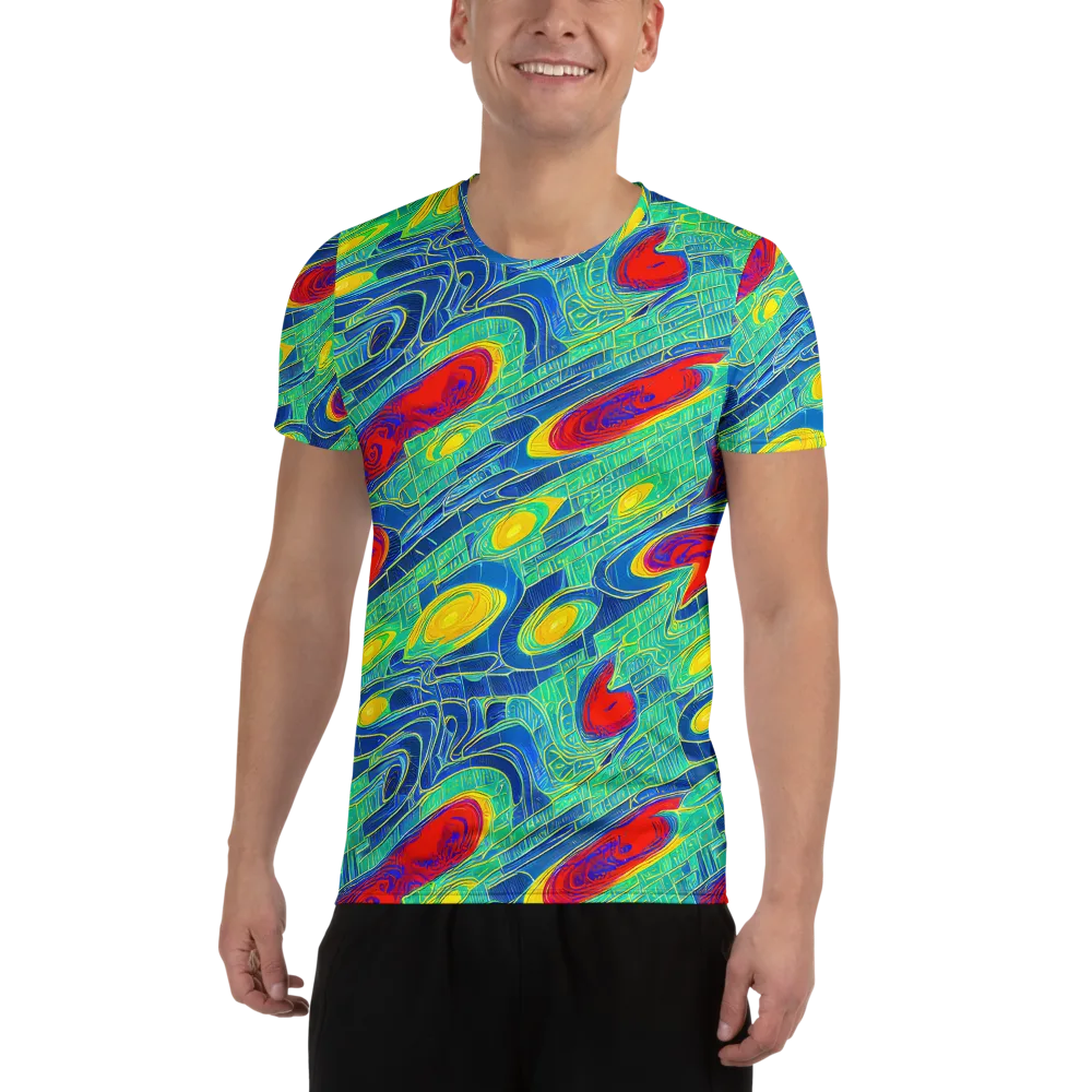 Neon Raceway on Men's Athletic T-Shirt — Front