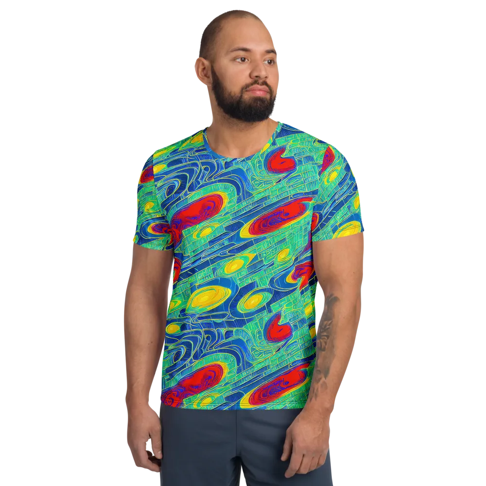 Neon Raceway on Men's Athletic T-Shirt — Front