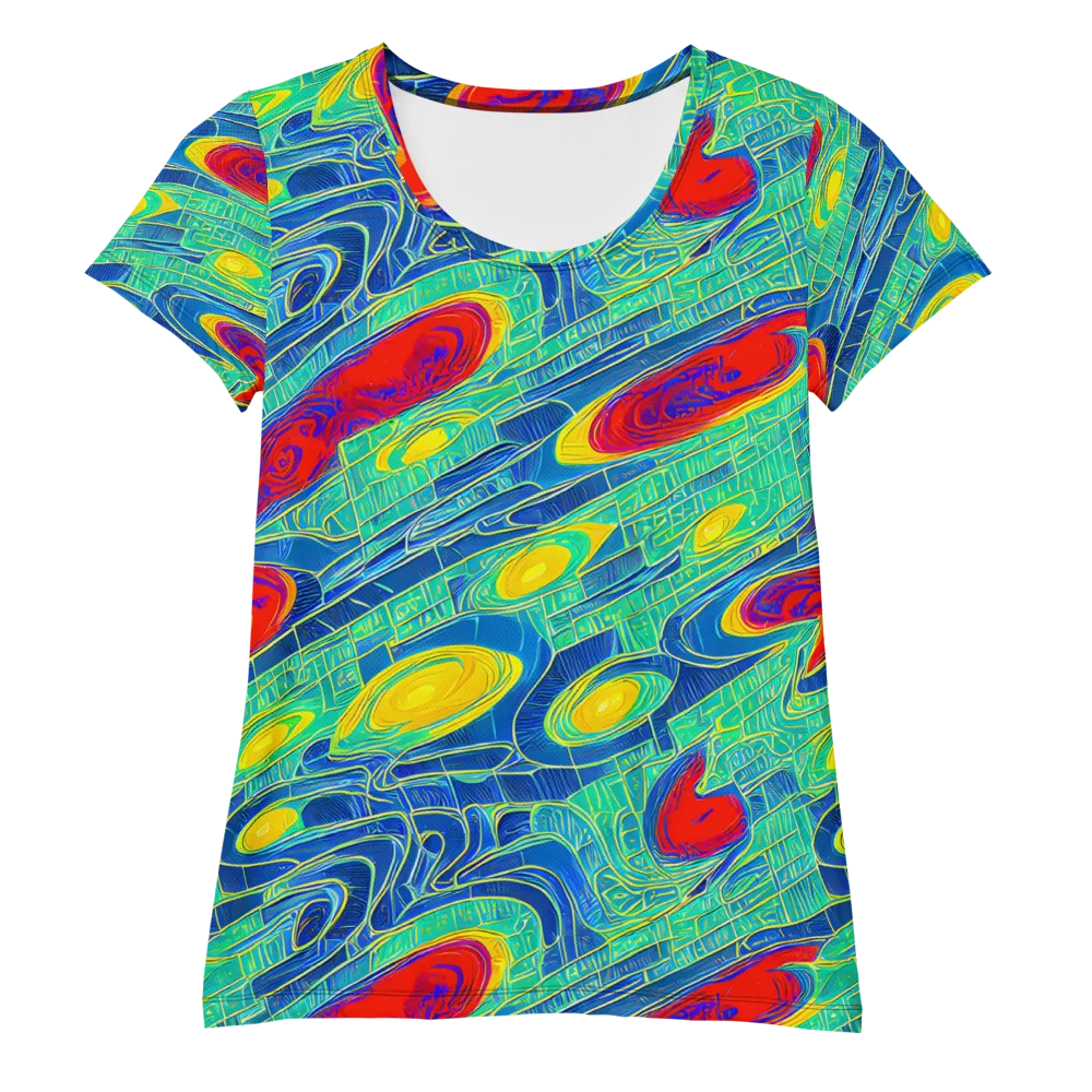 Neon Raceway on Women's Athletic T-Shirt — Front
