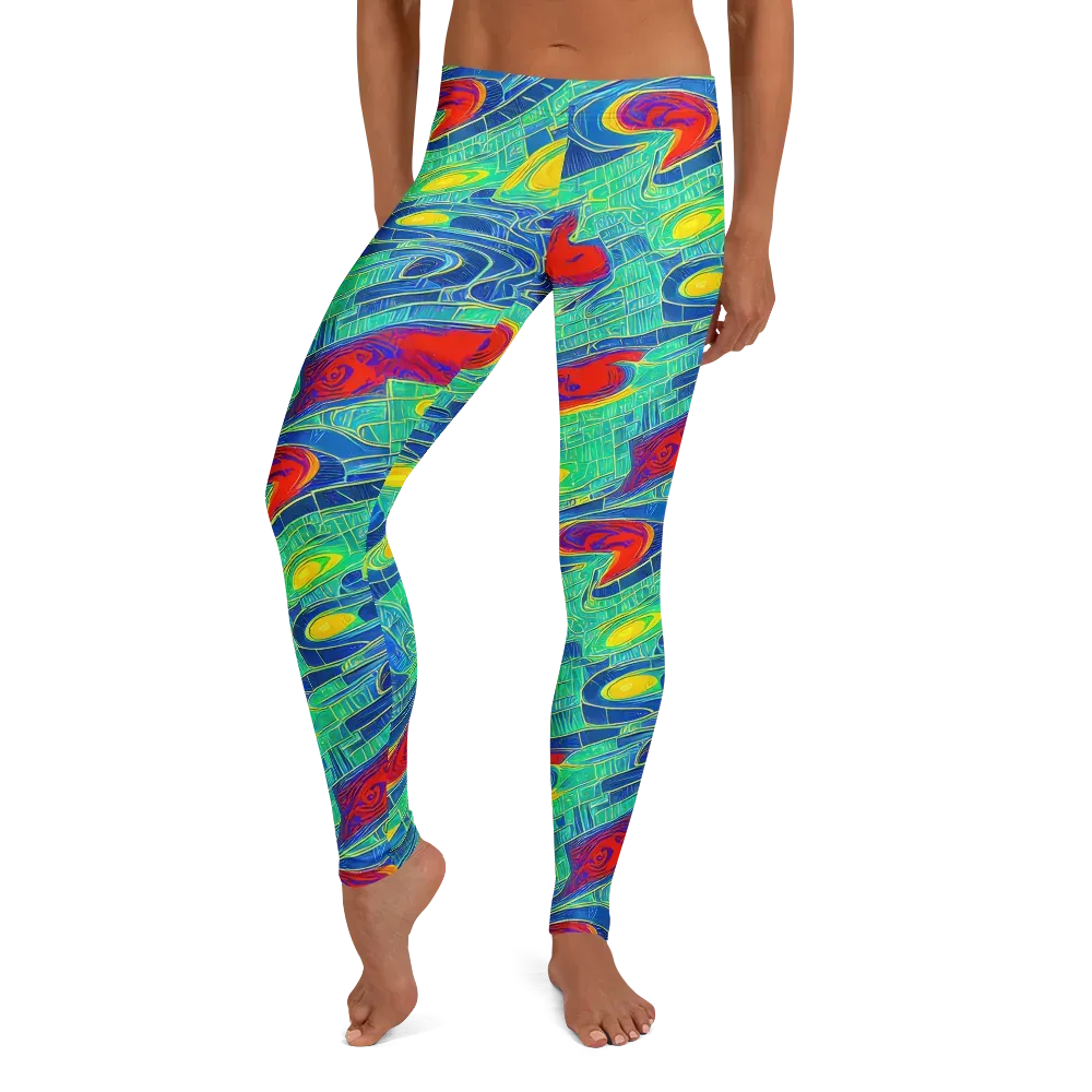 Neon Raceway on Leggings — Front
