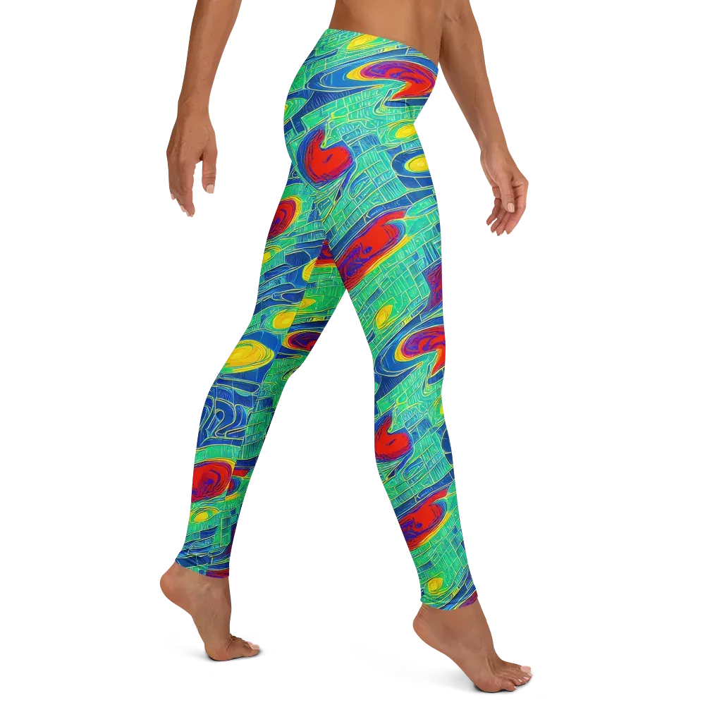 Neon Raceway on Leggings — Right