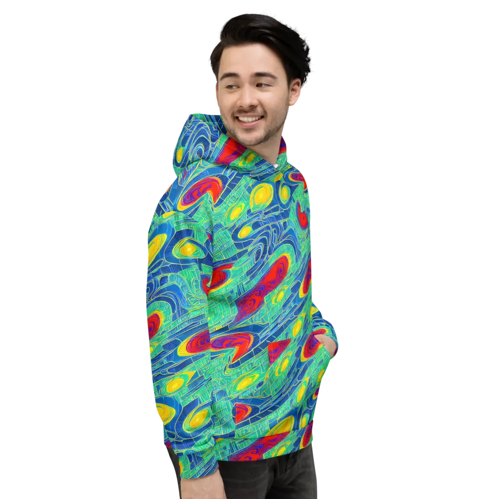 Neon Raceway on Hoodie — Right