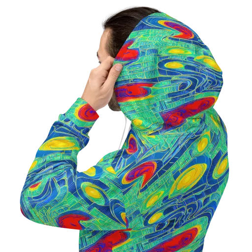 Neon Raceway on a Hoodie
