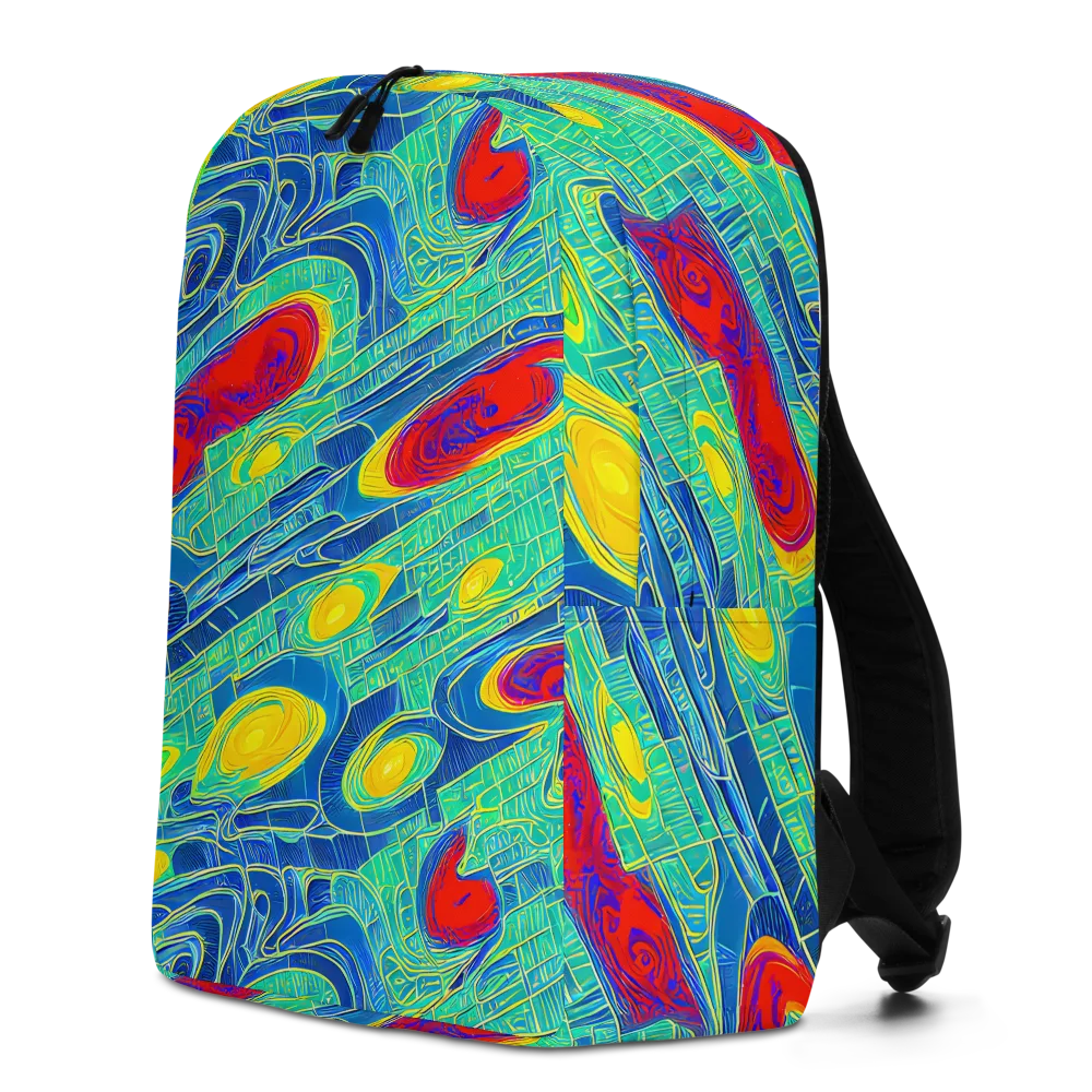 Neon Raceway on Minimalist Backpack — Left