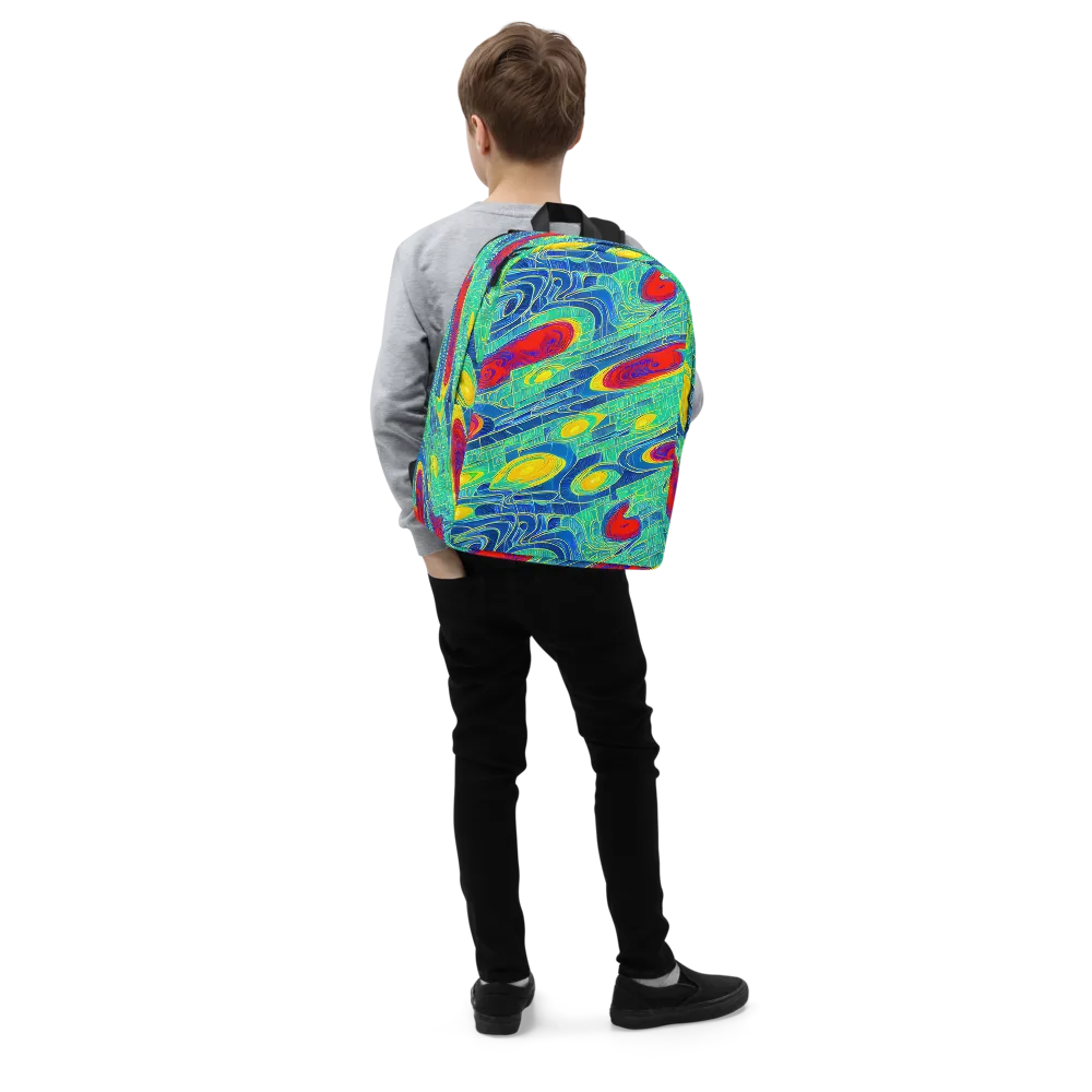 Neon Raceway on Minimalist Backpack — Right Front
