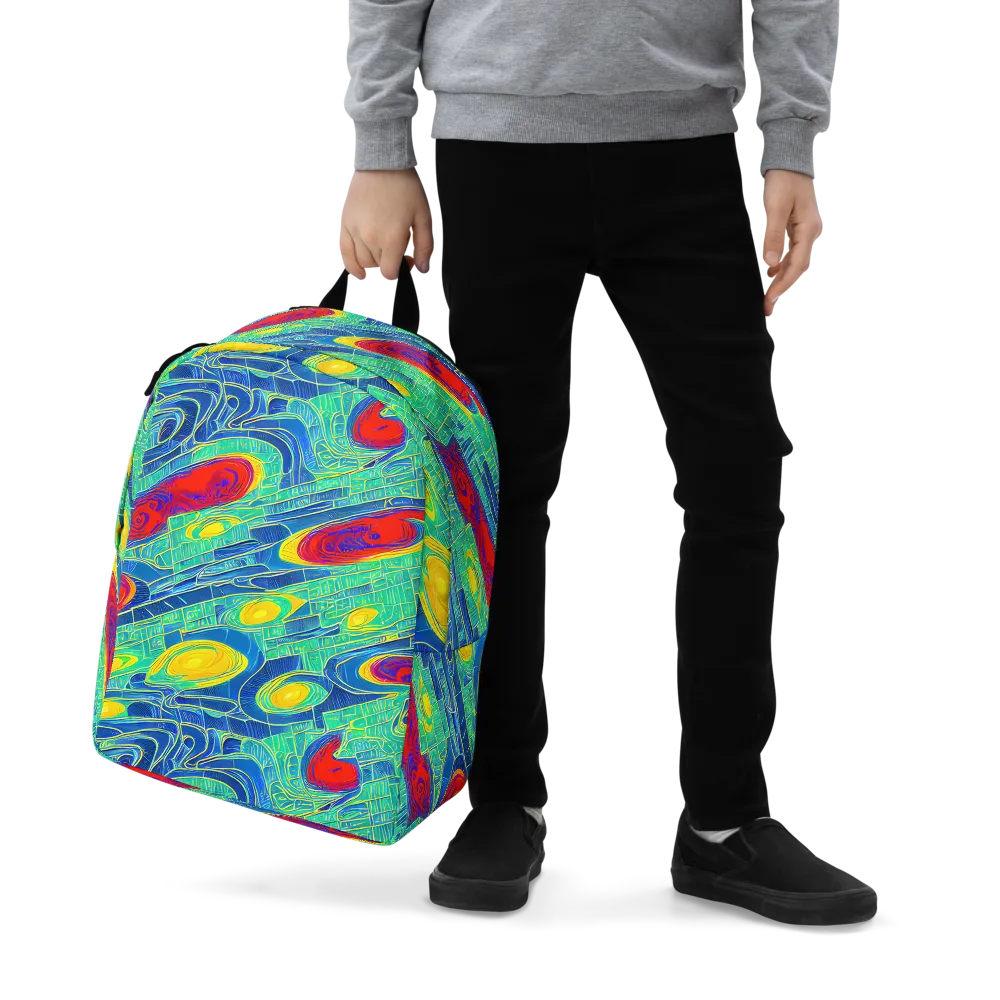 Neon Raceway on Minimalist Backpack — Zoomed-in
