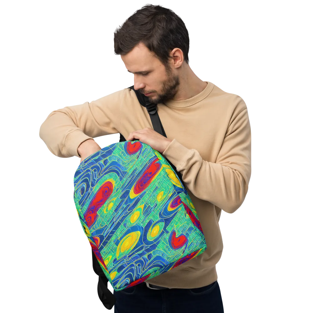 Neon Raceway on Minimalist Backpack — Front