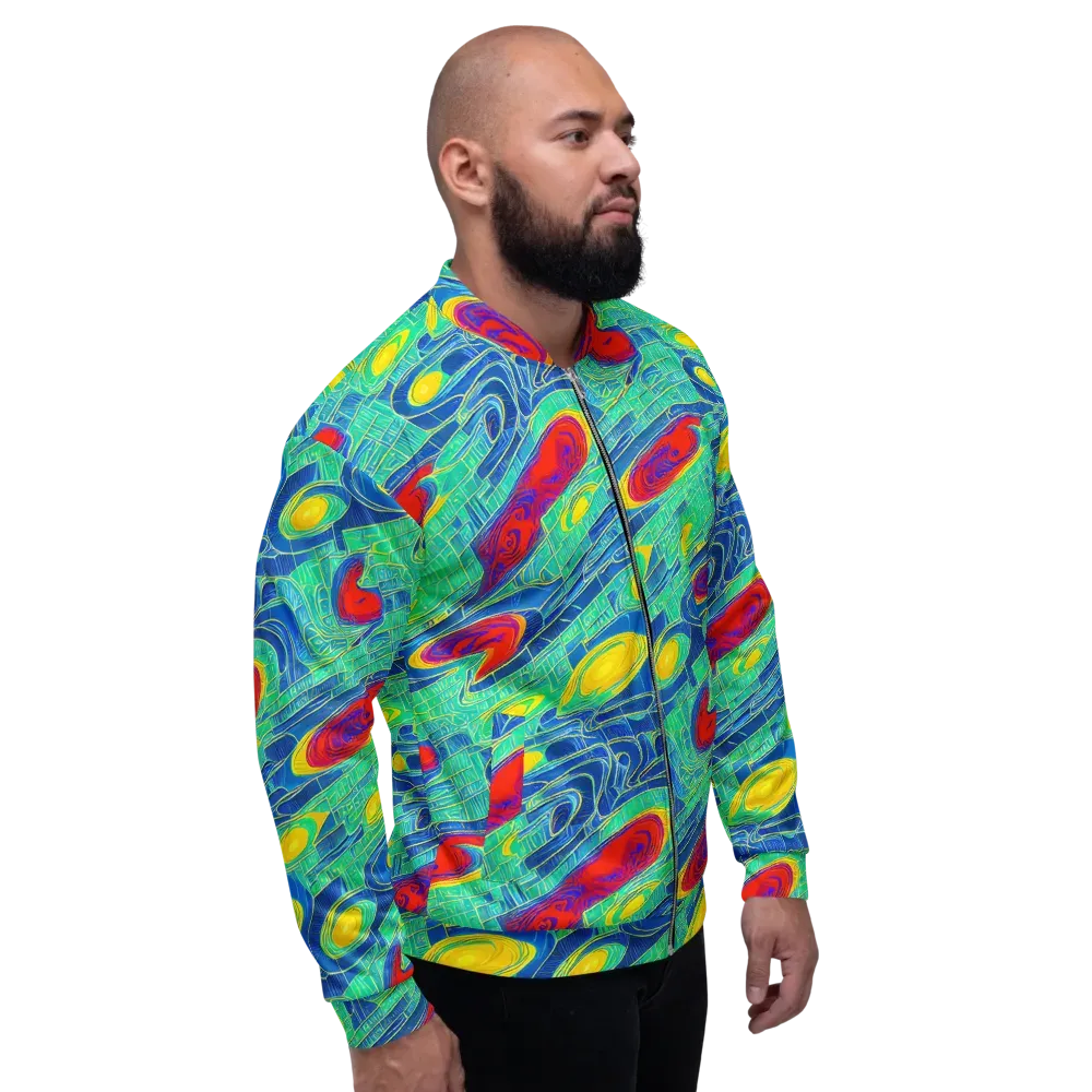 Neon Raceway on Bomber Jacket — Right