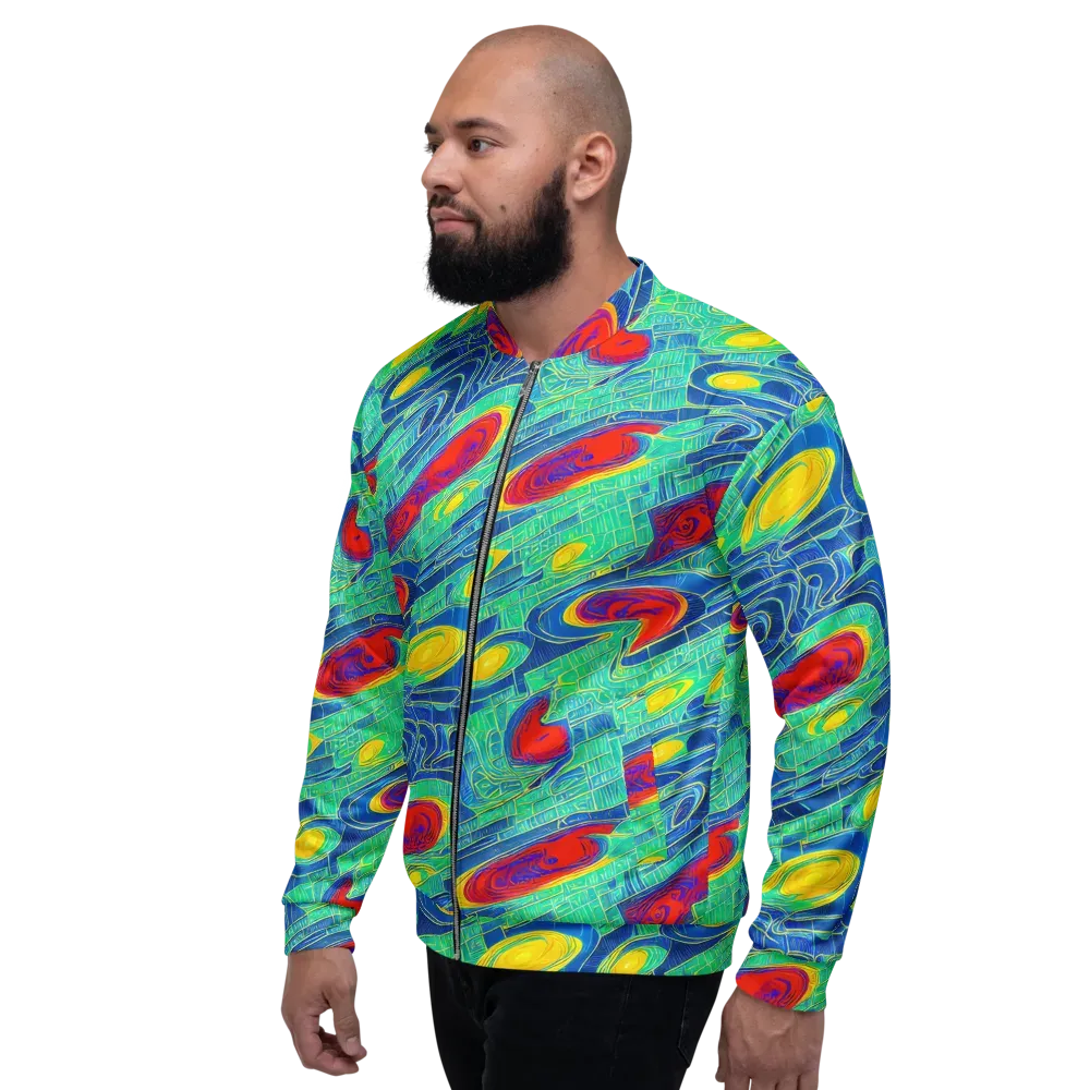 Neon Raceway on Bomber Jacket — Left