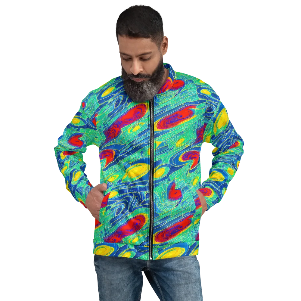Neon Raceway on Bomber Jacket — Front