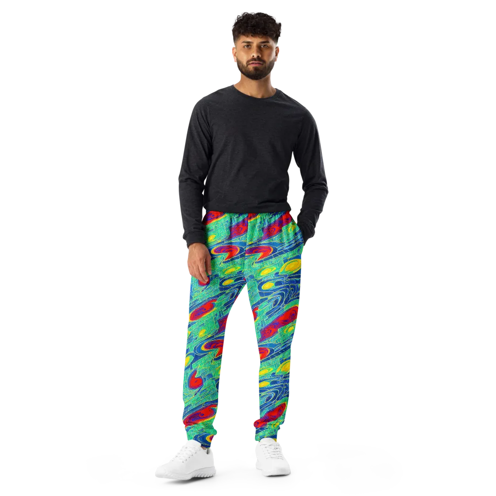 Neon Raceway on Men's Joggers — Front