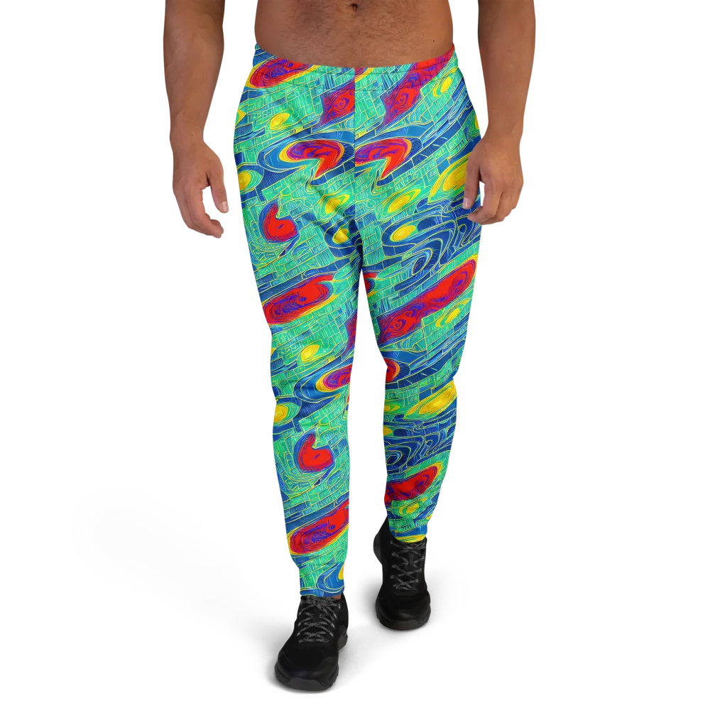 Neon Raceway on Men's Joggers — Front