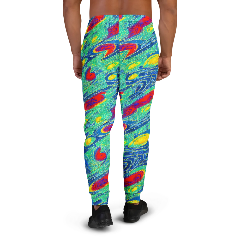 Neon Raceway on Men's Joggers — Back