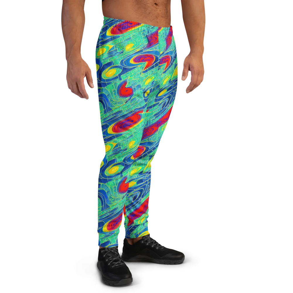Neon Raceway on Men's Joggers — Right