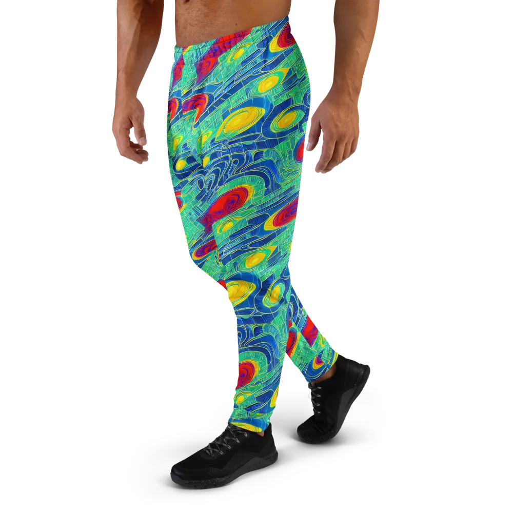 Neon Raceway on Men's Joggers — Left