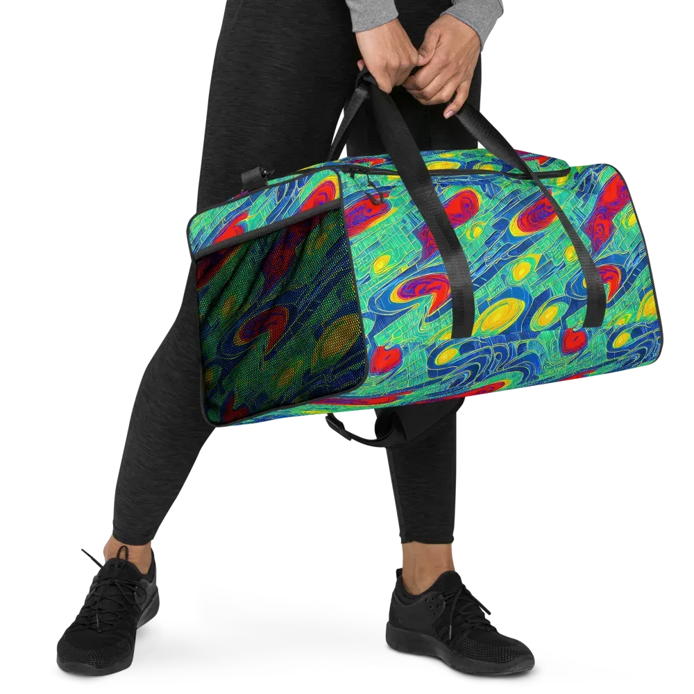 Neon Raceway on Duffle Bag — Right Front