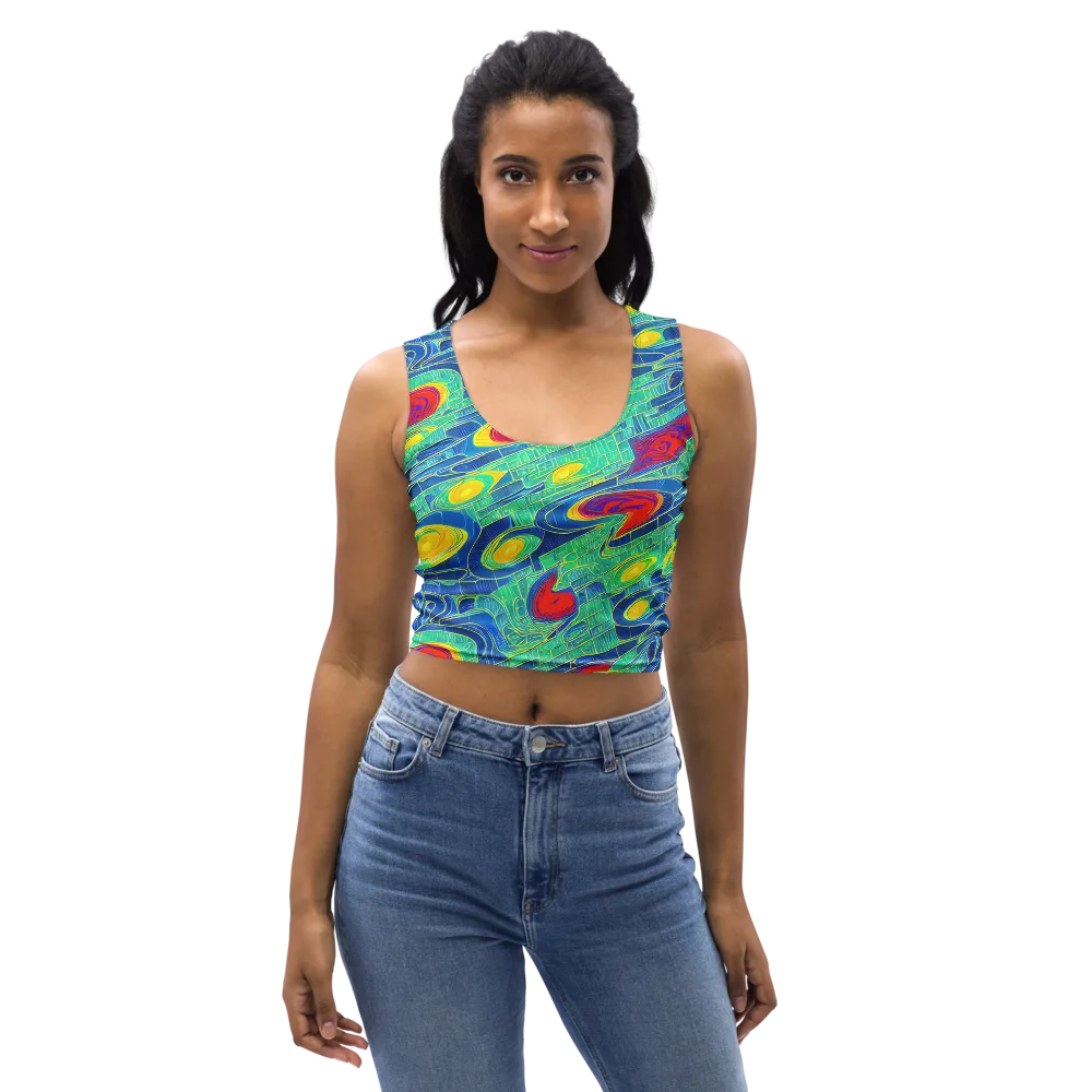 Neon Raceway on Crop Top — Front